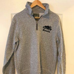 Classic Roots Quarter Zip Sweater - Salt and Pepper